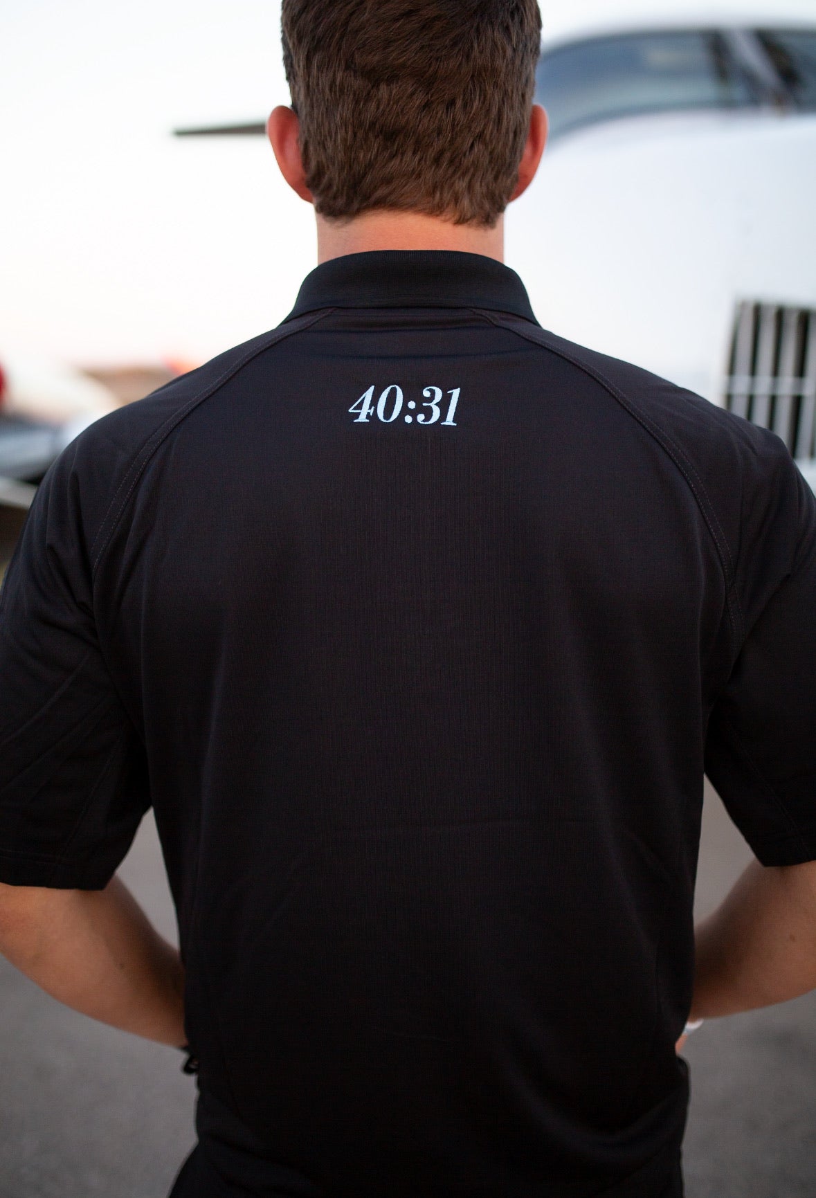 Mens Black Tactical Aetos Polo